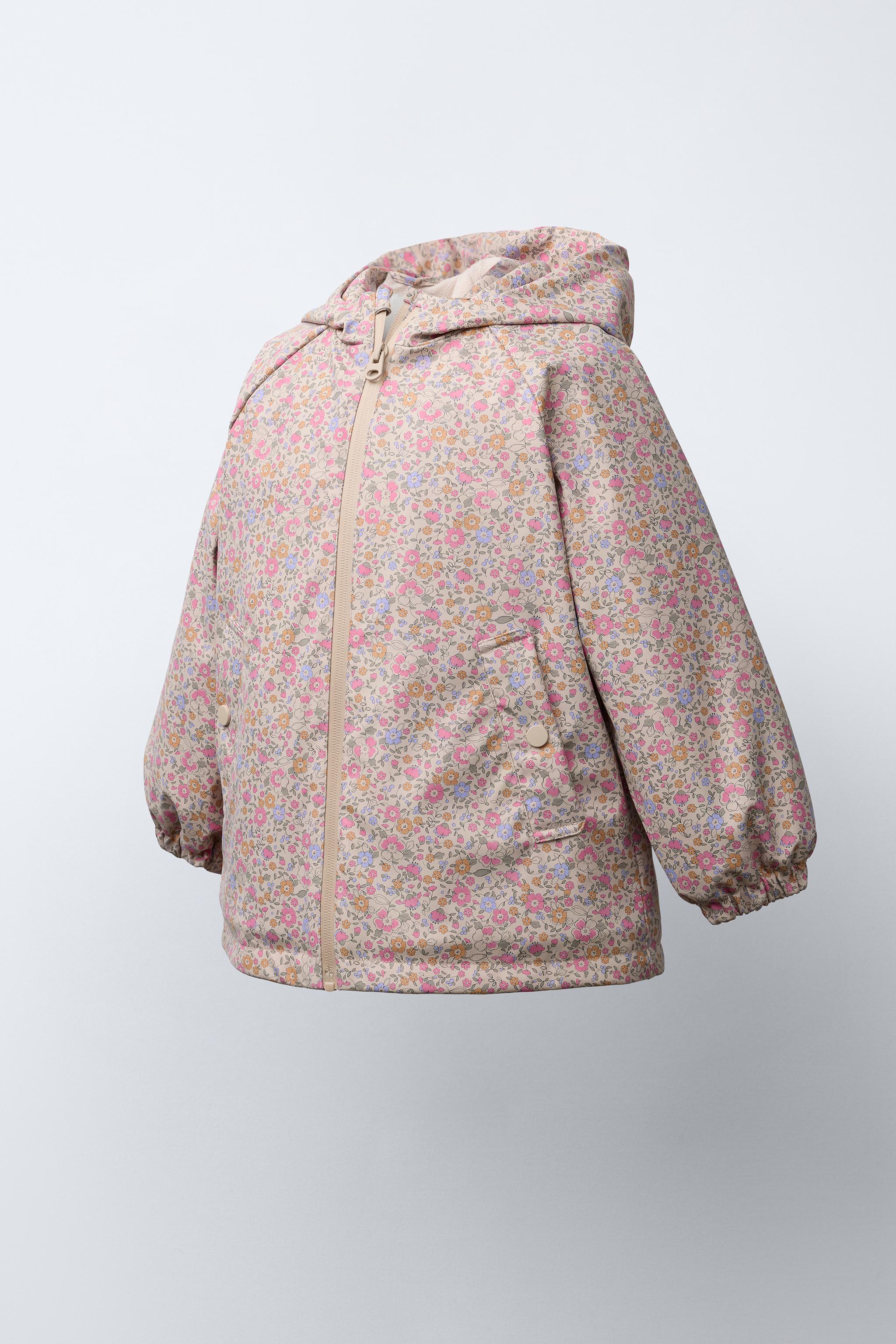 WATER RESISTANT PRINTED RUBBERIZED FLEECE LINED RAINCOAT